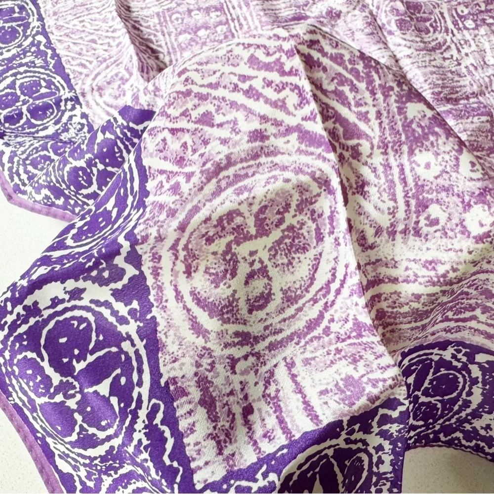 Vera Purple Patterned Scarf - Picture 4 of 12